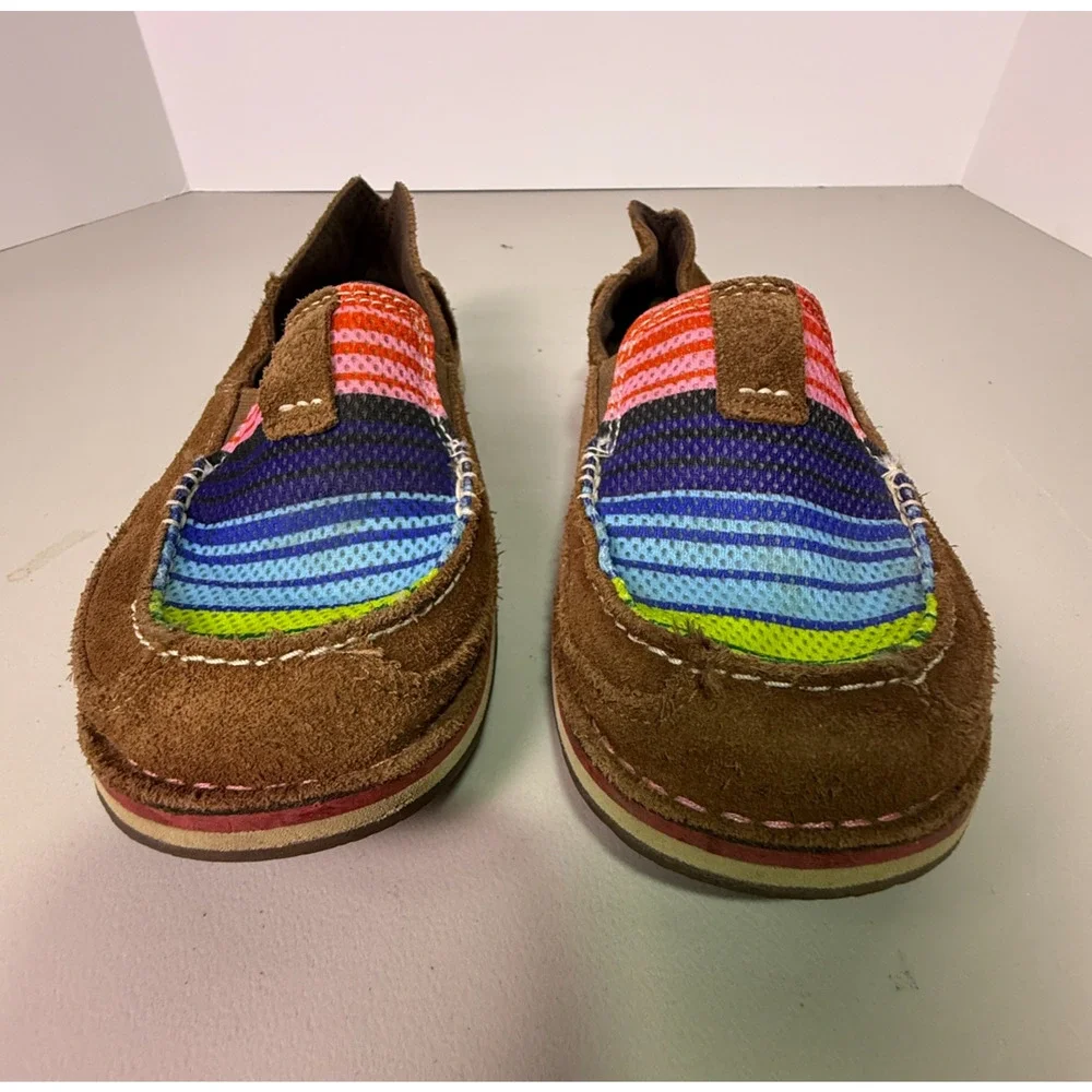 Ariat Shoes Sz 8 B Cruiser Palm Serape Shoes Loafers Suede Slip Ons Rainbow